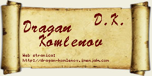 Dragan Komlenov vizit kartica